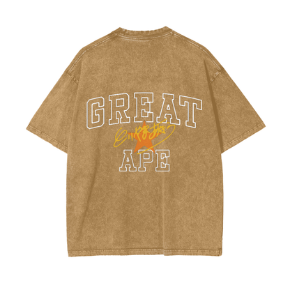 'Great Ape" Oversized Tee - Brown