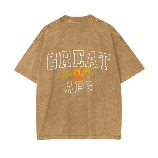 'Great Ape" Oversized Tee - Brown